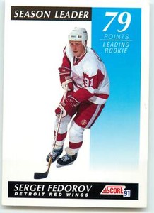 1991 Score Canadian Bilingual #298 Sergei Fedorov  Detroit Red Wings