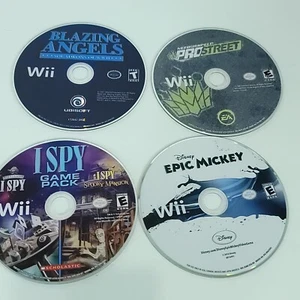 Nintendo Wii Games Lot of 4 Bundle Epic Mickey I Spy Blazing Angels Pro street - Picture 1 of 5