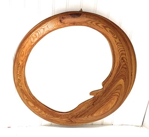 RARE Vintage 80’s R. Hargrave Hand Carved Laminated Mirror Wood Art 3D Sculpture - Picture 1 of 7