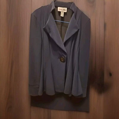 Chaqueta Joseph Ribkoff Azul Manga Larga Un Botón Acampanada Parte Inferior Talla 4 Foto 1 de 4