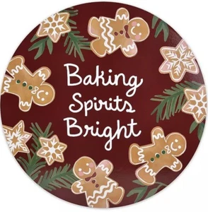 2 HARD PLACEMATS W/CORK BACK(15")CHRISTMAS,BAKING SPIRITS BRIGHT,GINGERBREAD,SNS - Picture 1 of 16