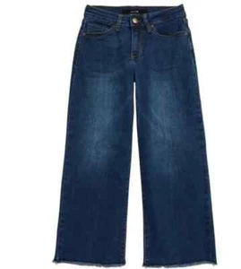 JOE'S Kid's Girls The Emma Ram Hem Crop Mid Rise Wide Leg Jeans Alley Wash 12 - Picture 1 of 6