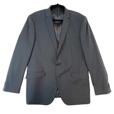 Blazer Kenneth Cole Reaction para hombre 46R gris dos botones abrigo deportivo solapa con muescas Foto 1 de 4