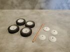 1/64 Farm custom scratch Combine 20.8R46 tire kit 4 tires spacers gray and axle 