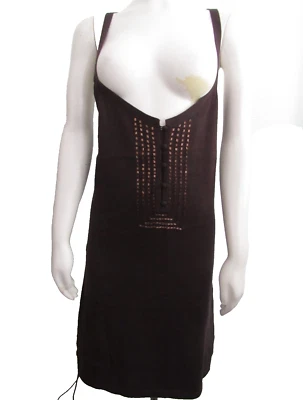 De colección Ben Sherman Marrón Tirantes Mono Jersey Tejido Cuentas Vestido M Foto 1 de 4