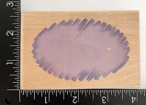 Sello de goma con borde de crayón ovalado liso susurros de pan de azúcar - Imagen 1 de 3