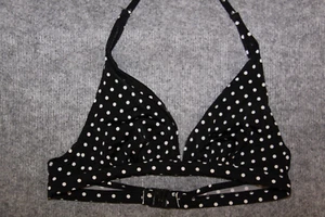 BIKINI OBERTEIL TRIANGEL GRÖSSE 36 - 38 SCHWARZ WEISS GEPUNKTET PADS GINA BENOTT - Bild 1 von 2