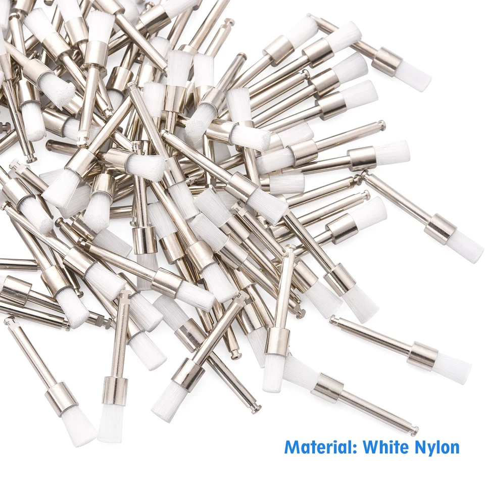 Trava de escova de polimento dental descartável OneMed tipo plano branca 100 peças/caixa - Imagem 1 de 4