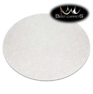 Modern exclusive Rug CASABLANCA PLUS cream round durable practical loop carpet - Picture 1 of 9