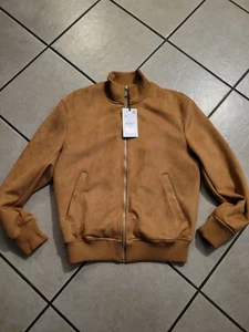 Zara men's Suede Camo Sport jacket Size M  - Picture 1 of 13