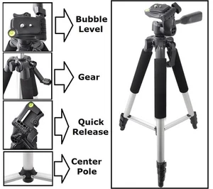 Pro Series 57" Tripod With Case For Canon EOS Rebel 550D 60D T5i T4i XS XSi - Picture 1 of 8