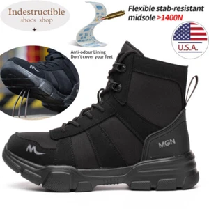 Botas de trabajo con punta de acero para hombre zapatos de seguridad zapatillas indestructibles construcción - Imagen 1 de 18