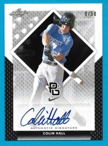 COLIN HALL 2016 Leaf Perfect Game Black Autograph Rookie Card AUTO SER # /50