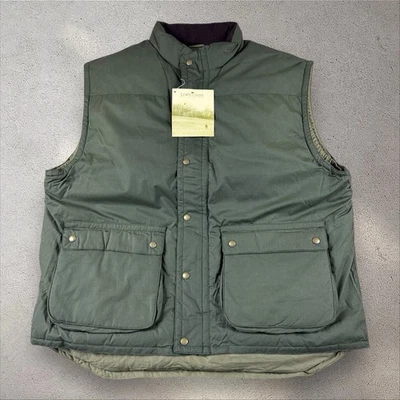 NWT LEWIS CREEK North Bay Waxed Olive Green Hunting Vest Down Filled Sz XL - Image 1 of 4