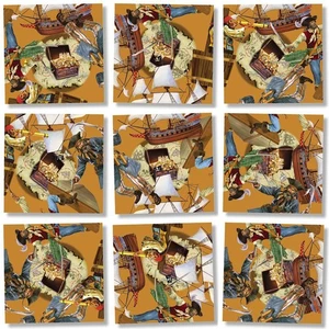 B Dazzle Pirates Scramble Squares 9 Piece Puzzle - Picture 1 of 1