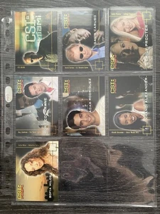 CSI MIAMI Series 1 Strictly Ink 2004 Complete "CAST FOIL" Chase Card Set #F1-F7 - Picture 1 of 2