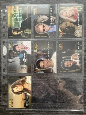 CSI MIAMI Series 1 Strictly Ink 2004 Complete "CAST FOIL" Chase Card Set #F1-F7 - Image 1 of 2