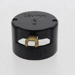 Leviton #476 Black Lumline Bakelite Lampholder Deep Cap Socket 660W 250V - Picture 1 of 6