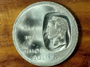 1873 1973 Simon Bolivar Venezuela .900 Silber 10 Bolivares #1 - Bild 1 von 4