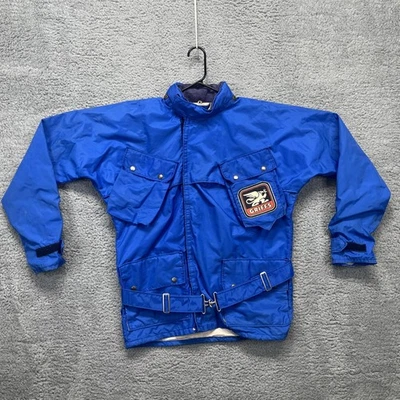 Griffs Enduro Motocross Jacket Mens Medium Blue Belted Hooded USA Vintage 80s - Image 1 of 4