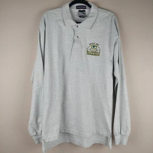 Vintage Packers Pro Player Polo XL USA grau langarm NFL Logo Fruit Loom - Bild 1 von 12