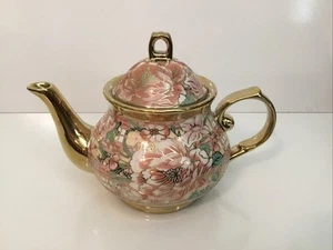 Sehr schöne verzierte TAT SUMI Exquisite Life TEEKANNE ~ mehrfarbig mit Goldrand - Bild 1 von 6