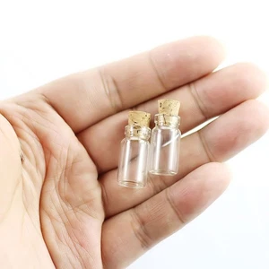 Vials 1ml Bottles with Cork Bottle Vial Clear 50-200 pieces Small 11x22mm - Picture 1 of 2