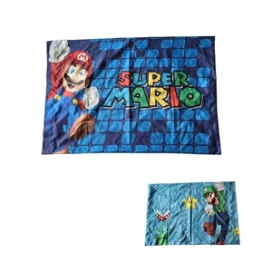 Super Mario Bros Nintendo Standard Twin Pillowcase Reversible Luigi - Picture 1 of 9