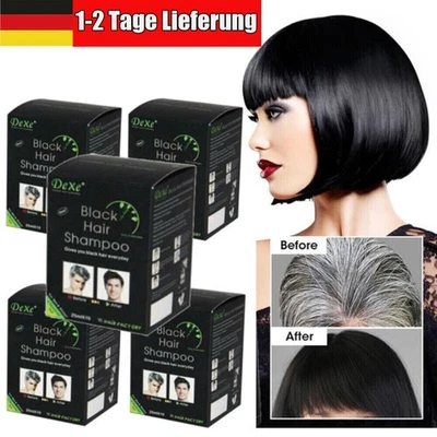 DEXE Natural Black Hair Shampoo Instant Grey Hair Coverage Haarfarbstoff Shampoo