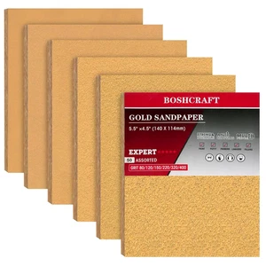 50 Pcs 1/4 Sheet Sandpaper, Premium Sand Paper 80/120/150/220/320/400 Grit Sand - Picture 1 of 7