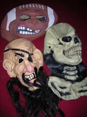 Máscaras de Goma X3 Esqueleto con Pecho, Fútbol, Media Máscara Pirata, Halloween Foto 1 de 4