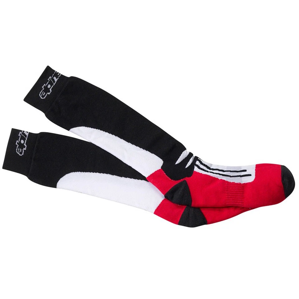 Calcetines largos para motocicleta de carretera Alpinestars negros rojos Foto 1 de 1