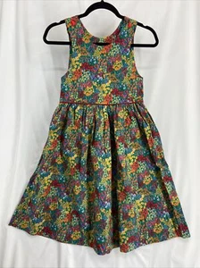 Vintage Judy Lynn Kids Girl's Size 10 Floral Print Sleeveless Dress Jumper - Picture 1 of 8