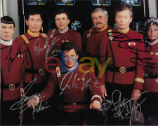 Star Trek Original Cast Signed Autographed 8x10 Color Photo by 7 reprint