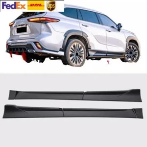 ABS Side Skirt Extension Splitter Body kit For Toyota Highlander 2020-2023 - Picture 1 of 5