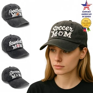 Gorra de Béisbol Algodón Sólido Fútbol Fútbol Mamá Mujeres Ajustable Papá Visera Sombrero - Imagen 1 de 18