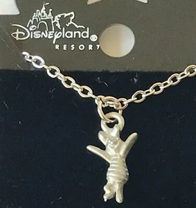 Vintage Disney Piglet Necklace Winnie The Pooh Charm 18" Silver Tone Disneyana - Picture 1 of 10