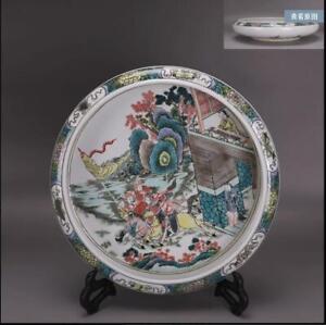 9.4" China Porcelain qing dynasty kangxi mark sancai Will War horse Brush Washer