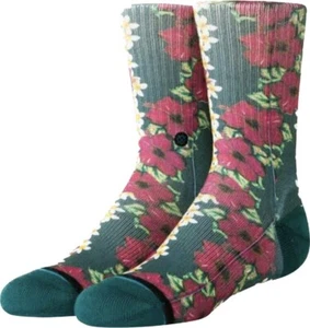 Stance Kids Green Crew Polyester Cushion Floral Barrier Reef Classic Socks Sz S - Picture 1 of 1