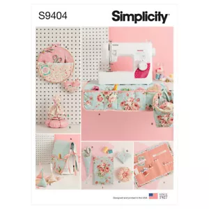 Simplicity Sewing Pattern 9404 Sewing Room Accessories Machine Cover Scrap Bag - Picture 1 of 9