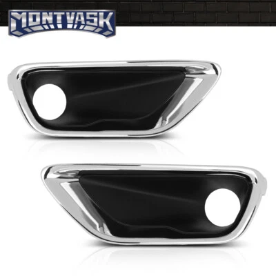 Fit For 2016-2020 Jeep Grand Cherokee Fog Light Cover Bezel w/ Chrome Trim - Imagem 1 de 4