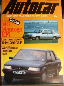 AUTOCAR MOTORING MAG AUG 1984 MG MONTEGO VOLVO 760 ZEUS ELECTREK MILLE MIGLIA - Imagen 1 de 5