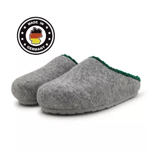 Herren Hausschuhe Fußbett Filzclogs Filzpantoffel Filz Pantoffel Grau 40-47 NEU - Bild 1 von 64