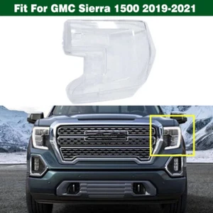 Left Headlight Lampshade Lens Clear Cover Housing For GMC Sierra 1500 2019-2021 - Picture 1 of 11