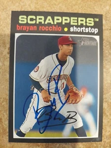 AUTOGRAPHED 2020 Topps Heritage Minor League Brayan Rocchio - Bild 1 von 2