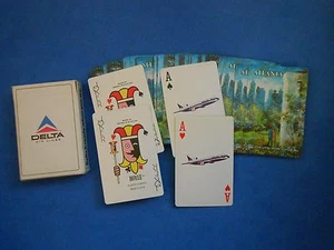 Vintage DELTA Airlines Deck of Playing Cards Hoyle Advertising Atlanta Travel - Picture 1 of 8