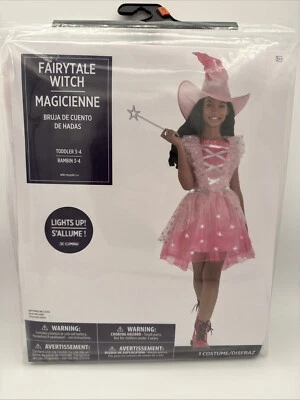 Fairytale Witch Pink Wicked Suit Yourself Fancy Dress Up Halloween Child Costume - Image 1 of 4