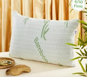 CUSCINO MEMORY FOAM BAMBÙ 60x40x13cm, CUSCINO SUPPORTO ANTIBATTERICO PREMIUM - Foto 1 di 1
