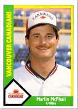 1990 CMC Vancouver Canadians Marlin McPhail #18 Vancouver Canadians