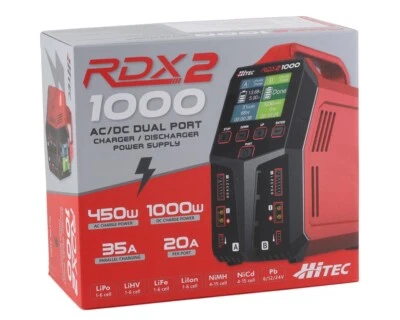 Hitec RDX2 1000 AC/DC Dual Battery Charger 6S 20A / AC-450W / DC-1000W HRC44401 - Image 1 of 4